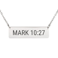 Load image into Gallery viewer, Mark 10:27 Necklace - Dainty Faith Christian Jewelry, Confirmation Gift
