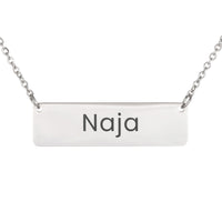 Load image into Gallery viewer, Naja Necklace – Custom Name Horizontal Bar Necklace for Women
