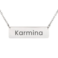 Load image into Gallery viewer, Karmina Necklace – Custom Name Horizontal Bar Necklace for Women
