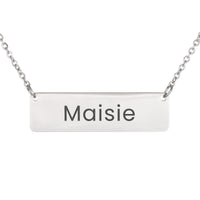 Load image into Gallery viewer, Maisie Necklace – Personalized Name Chain - Custom Horizontal Bar Necklace for Women
