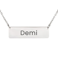 Load image into Gallery viewer, Demi Necklace – Custom Name Horizontal Bar Necklace for Women
