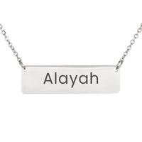 Load image into Gallery viewer, Alayah Necklace – Custom Name Horizontal Bar Necklace for Women
