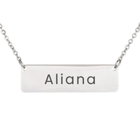 Load image into Gallery viewer, Aliana Necklace – Custom Name Horizontal Bar Necklace for Women
