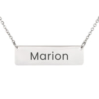 Load image into Gallery viewer, Marion Necklace – Personalized Name Chain - Custom Horizontal Bar Necklace for Women
