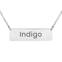 Load image into Gallery viewer, Indigo Necklace – Personalized Name Chain - Custom Horizontal Bar Necklace for Women
