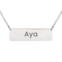 Load image into Gallery viewer, Aya Necklace – Custom Name Horizontal Bar Necklace for Women
