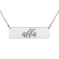 Load image into Gallery viewer, Abba Bar Necklace - Faith Scripture Gift for Sister
