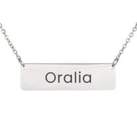 Load image into Gallery viewer, Oralia Necklace – Personalized Name Chain - Custom Horizontal Bar Necklace for Women
