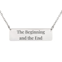 Load image into Gallery viewer, The Beginning and the End Necklace, Revelation 22_13 Faith Christian Jewelry for Her
