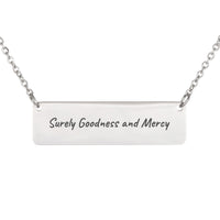 Load image into Gallery viewer, Surely Goodness and Mercy Necklace, Psalm 23:6 Blessing Bible Scripture Jewelry for Daughter
