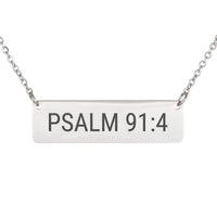 Load image into Gallery viewer, Psalm 91:4 Necklace, Gift for Daughter Leaving Home - Protection Bible Scripture Pendant
