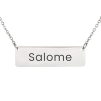 Load image into Gallery viewer, Salome Necklace – Personalized Name Chain - Custom Horizontal Bar Necklace for Women
