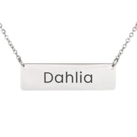 Load image into Gallery viewer, Dahlia Necklace – Personalized Name Chain - Custom Horizontal Bar Necklace for Women
