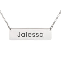 Load image into Gallery viewer, Jalessa Necklace – Custom Name Horizontal Bar Necklace for Women
