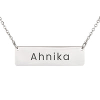 Load image into Gallery viewer, Ahnika Necklace – Custom Name Horizontal Bar Necklace for Women
