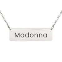 Load image into Gallery viewer, Madonna Necklace – Custom Name Horizontal Bar Necklace for Women
