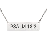 Load image into Gallery viewer, Psalm 18:2 Necklace - Loss of Loved One Gift, Comfort Bible Verse Pendant
