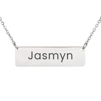 Load image into Gallery viewer, Jasmyn Necklace – Personalized Name Chain - Custom Horizontal Bar Necklace for Women
