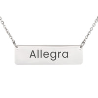 Load image into Gallery viewer, Allegra Necklace – Custom Name Horizontal Bar Necklace for Women
