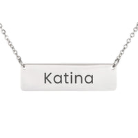 Load image into Gallery viewer, Katina Necklace – Personalized Name Chain - Custom Horizontal Bar Necklace for Women

