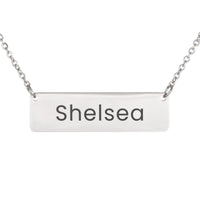 Load image into Gallery viewer, Shelsea Necklace – Custom Name Horizontal Bar Necklace for Women
