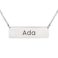Load image into Gallery viewer, Ada Necklace – Custom Name Horizontal Bar Necklace for Women
