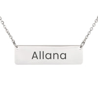 Load image into Gallery viewer, Allana Necklace – Custom Name Horizontal Bar Necklace for Women
