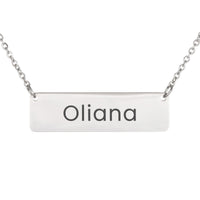 Load image into Gallery viewer, Oliana Necklace – Personalized Name Chain - Custom Horizontal Bar Necklace for Women
