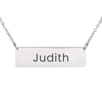 Load image into Gallery viewer, Judith Necklace – Personalized Name Chain - Custom Horizontal Bar Necklace for Women

