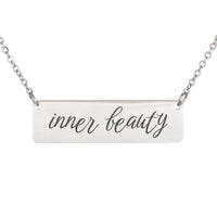 Load image into Gallery viewer, Inner Beauty Necklace - 1 Peter 3:4, Dainty Bible Verse Pendant for Wife

