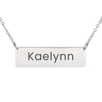 Load image into Gallery viewer, Kaelynn Necklace – Custom Name Horizontal Bar Necklace for Women
