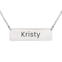 Load image into Gallery viewer, Kristy Necklace – Personalized Name Chain - Custom Horizontal Bar Necklace for Women
