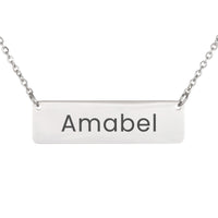 Load image into Gallery viewer, Amabel Necklace – Custom Name Horizontal Bar Necklace for Women
