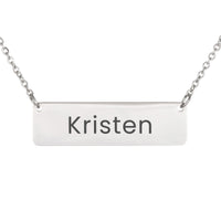 Load image into Gallery viewer, Kristen Necklace – Custom Name Horizontal Bar Necklace for Women
