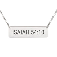 Load image into Gallery viewer, Isaiah 54:10 Necklace - Calming Gift for Her, Peace Religious Pendant
