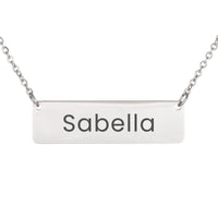 Load image into Gallery viewer, Sabella Necklace – Custom Name Horizontal Bar Necklace for Women
