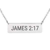 Load image into Gallery viewer, James 2:17 Necklace - Faith Bible Pendant, Church Gift
