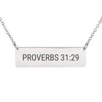 Load image into Gallery viewer, Proverbs 31:29 Necklace - Wedding Christian Jewelry for Her
