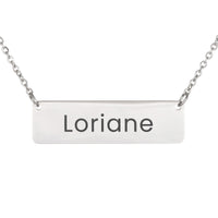 Load image into Gallery viewer, Loriane Necklace – Custom Name Horizontal Bar Necklace for Women
