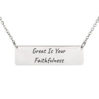Load image into Gallery viewer, Great Is Your Faithfulness Necklace, Hope Religious Jewelry Lamentations 3:23 - Encouragement Gift
