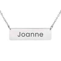 Load image into Gallery viewer, Joanne Necklace – Personalized Name Chain - Custom Horizontal Bar Necklace for Women
