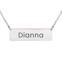 Load image into Gallery viewer, Dianna Necklace – Personalized Name Chain - Custom Horizontal Bar Necklace for Women
