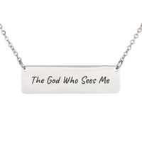 Load image into Gallery viewer, The God Who Sees Me Necklace, Faith Bible Scripture Jewelry Genesis 16:13 - Christmas Gift
