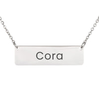 Load image into Gallery viewer, Cora Necklace – Custom Name Horizontal Bar Necklace for Women
