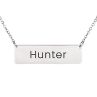 Load image into Gallery viewer, Hunter Necklace – Personalized Name Chain - Custom Horizontal Bar Necklace for Women
