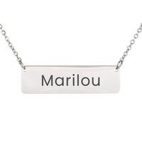 Load image into Gallery viewer, Marilou Necklace – Custom Name Horizontal Bar Necklace for Women
