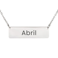 Load image into Gallery viewer, Abril Necklace – Personalized Horizontal Bar Necklace for Women
