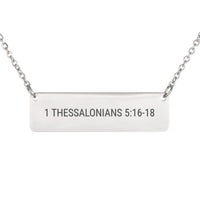 Load image into Gallery viewer, 1 Thessalonians 5_16-18 Necklace - Thankful Christian Jewelry, Gift for Mom
