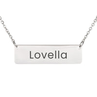 Load image into Gallery viewer, Lovella Necklace – Custom Name Horizontal Bar Necklace for Women
