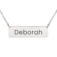 Load image into Gallery viewer, Deborah Necklace – Custom Name Horizontal Bar Necklace for Women
